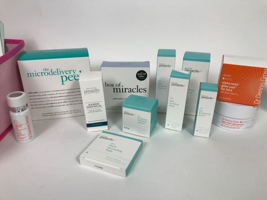 New Beauty Supply Lot With Proactiv And Dr Dennis Gross Skin Care Products