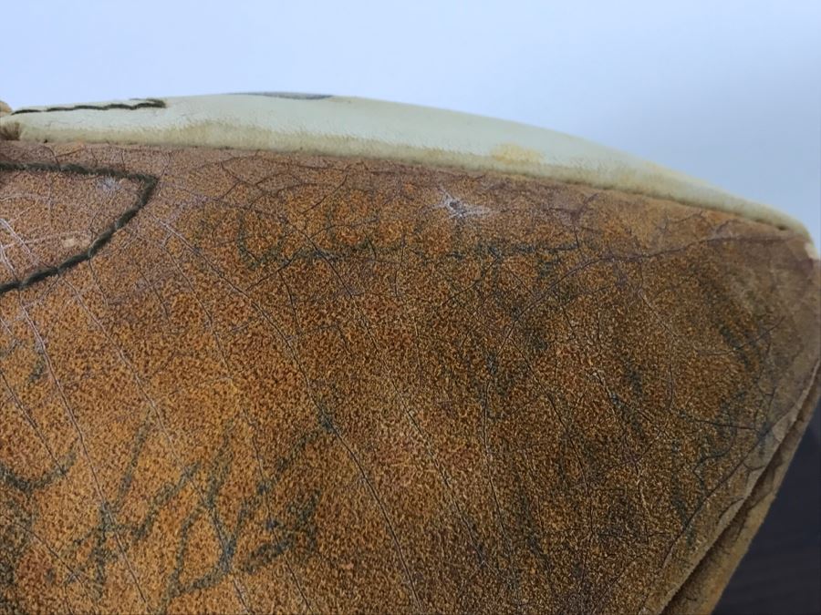 Vintage 1980's SIGNED Chargers Football With Display Case Dan Fouts, Charlie Joiner, John Cappelletti See Checks On Player Rooster List For All Signatures - Note Leather Is Very Dry And Cracking Needs Treatment [Photo 18]