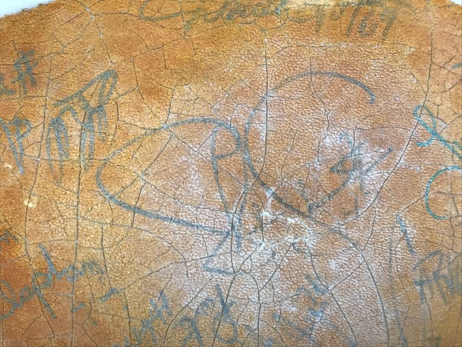 Vintage 1980's SIGNED Chargers Football With Display Case Dan Fouts, Charlie Joiner, John Cappelletti See Checks On Player Rooster List For All Signatures - Note Leather Is Very Dry And Cracking Needs Treatment [Photo 55]