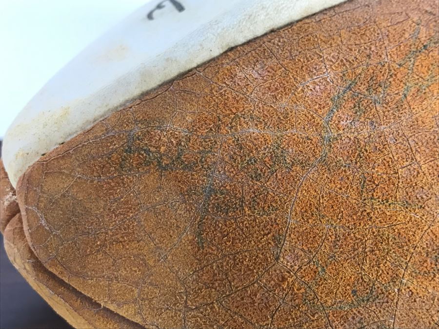 Vintage 1980's SIGNED Chargers Football With Display Case Dan Fouts, Charlie Joiner, John Cappelletti See Checks On Player Rooster List For All Signatures - Note Leather Is Very Dry And Cracking Needs Treatment [Photo 11]