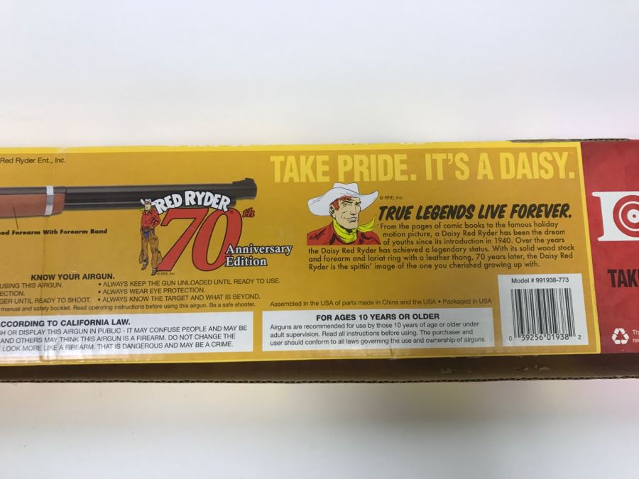 Daisy Red Ryder 70th Anniversary Edition BB Gun With Metal Target And Self-Adhesive Targets [Photo 9]