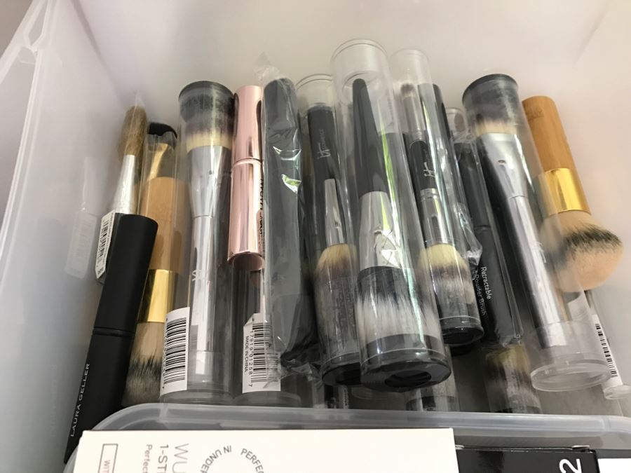 Huge Lot Of New Beauty Supplies Makeup With Plastic Storage Bin - See All Photos [Photo 16]