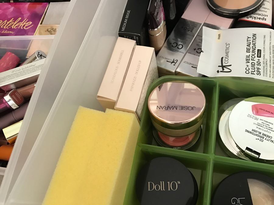 Huge Lot Of New Beauty Supplies Makeup With Plastic Storage Bin - See All Photos [Photo 13]