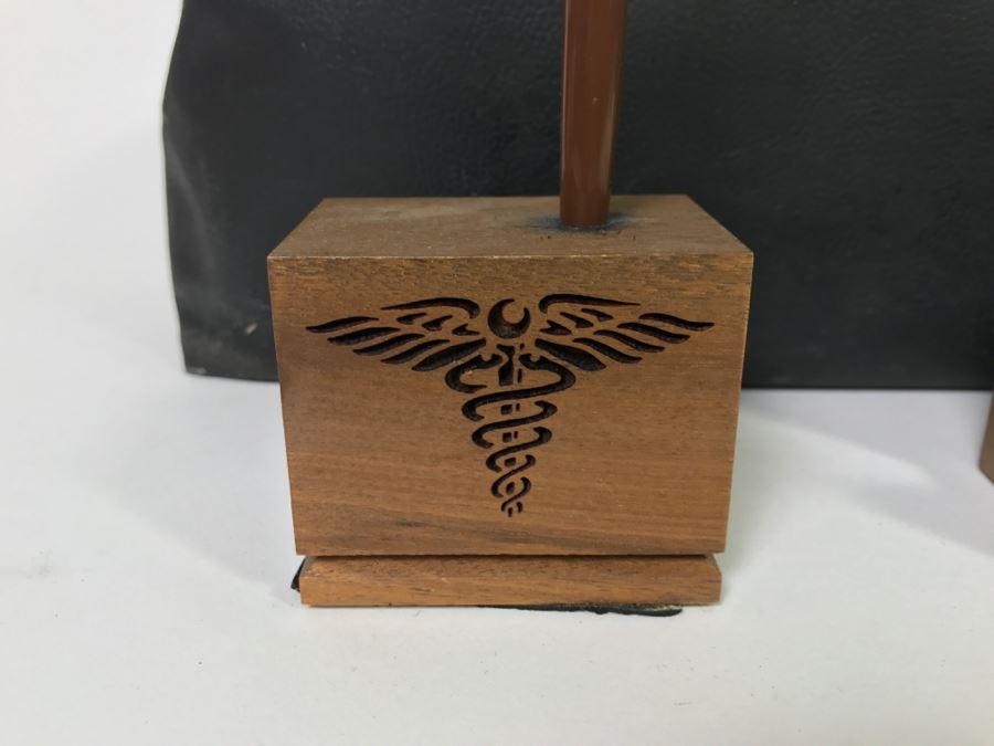 Black Leather Medical Bag With Military Medical Desk Set [Photo 3]