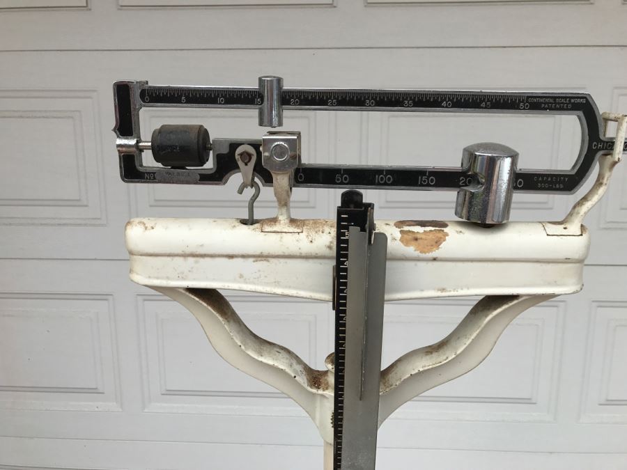Vintage Physician's Medical Scale Continental Scale Works Chicago Cast Iron [Photo 14]