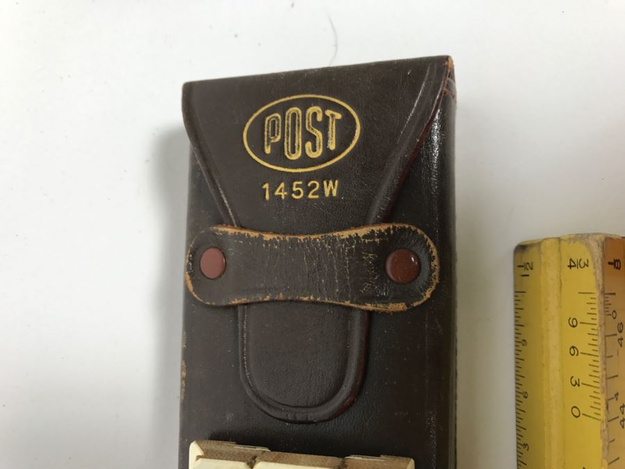 Vintage Drafting Supplies Including POST 1444K And Frederick Post 1452W Slide Rules [Photo 7]