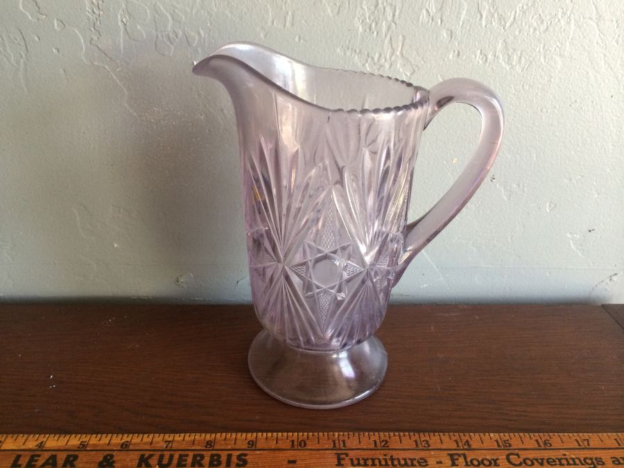 Purple Glass Pitcher