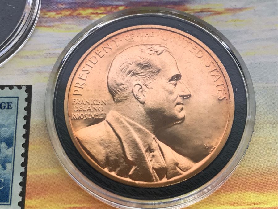 WWII 60th Anniversary V-J Day Commemorative Cover Morgan Mint Stamps And 1943 Lincoln Steel Penny Limited Edition 12,340 Of 30,000 [Photo 5]