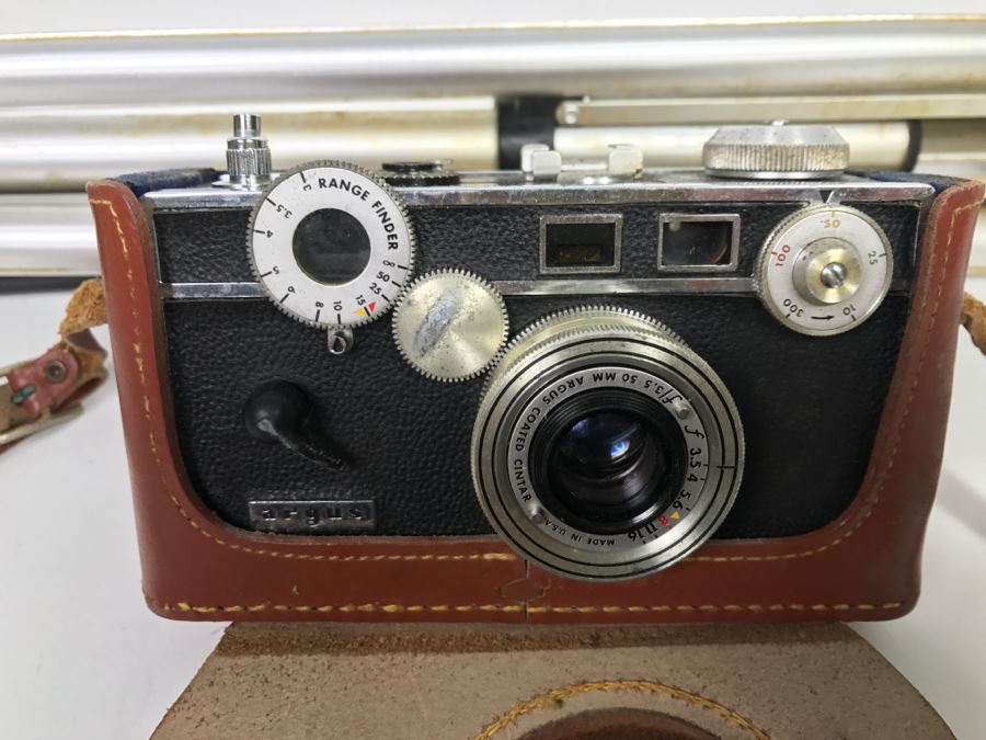 Vintage Argus Film Camera With Tripod