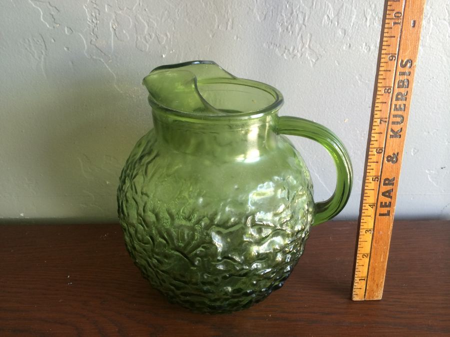 Green Glass Pitcher