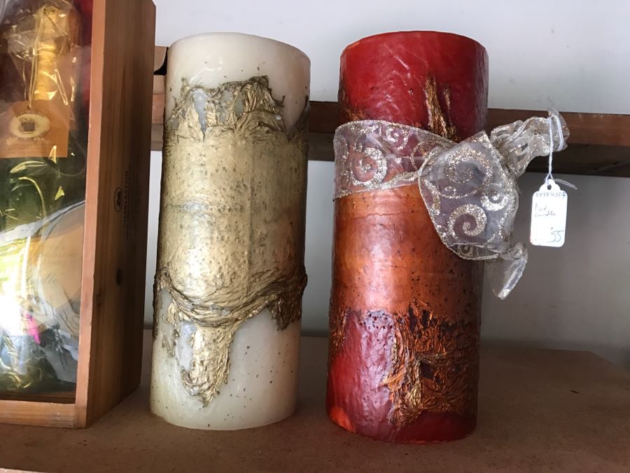 Set Of (3) Designer Candles Including Champagne Candle From Charleston Soap And Candle Co [Photo 5]