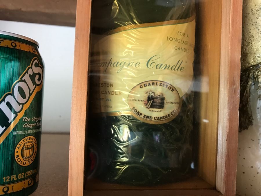 Set Of (3) Designer Candles Including Champagne Candle From Charleston Soap And Candle Co [Photo 3]