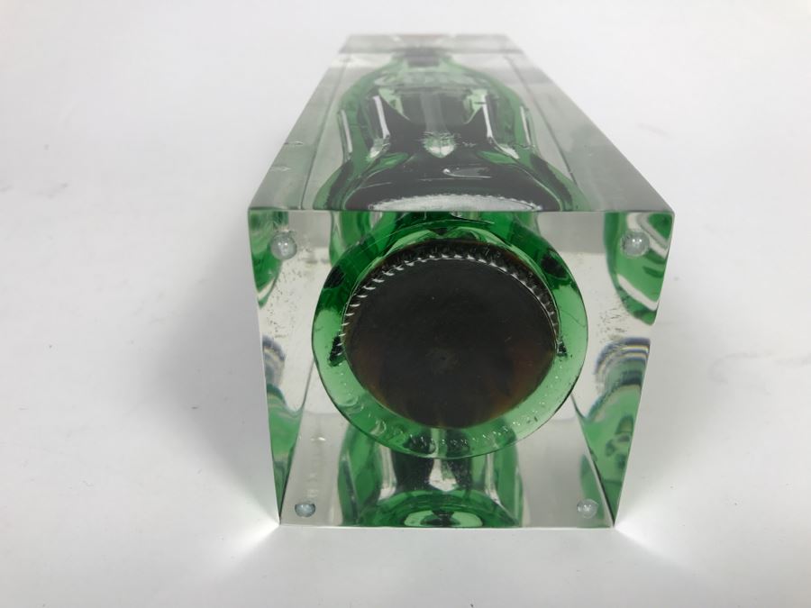 Vintage Actual Coca-Cola Glass Bottle Filled With Coke Encapsulated In Acrylic Display [Photo 11]