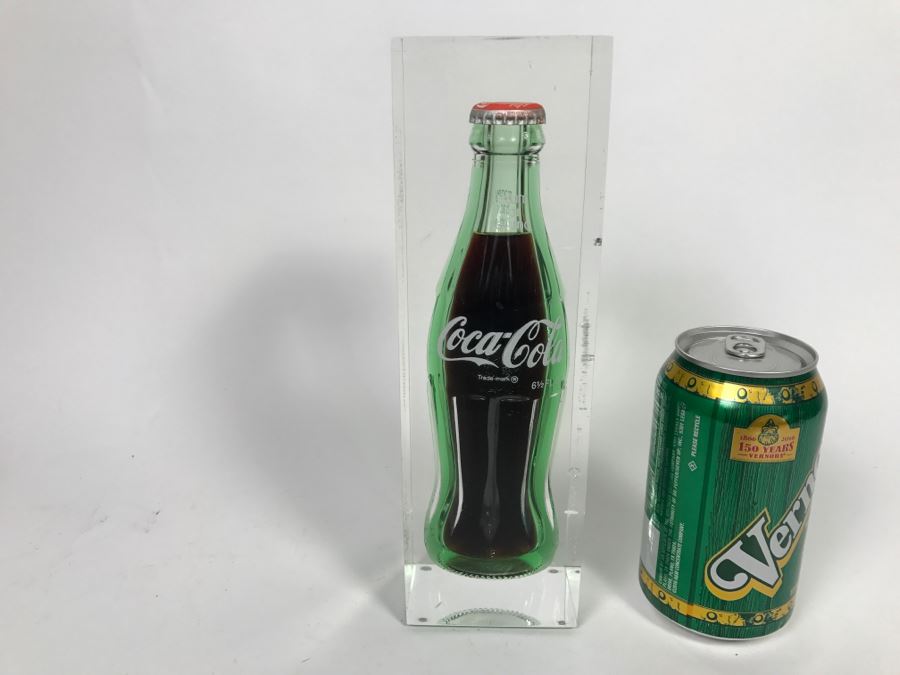 Vintage Actual CocaCola Glass Bottle Filled With Coke Encapsulated In
