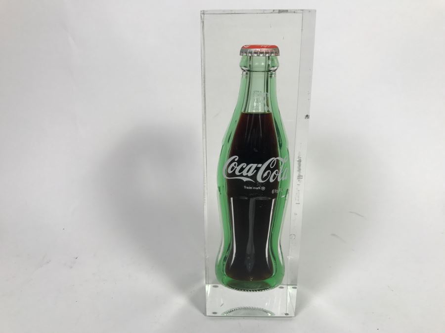 Vintage Actual CocaCola Glass Bottle Filled With Coke Encapsulated In