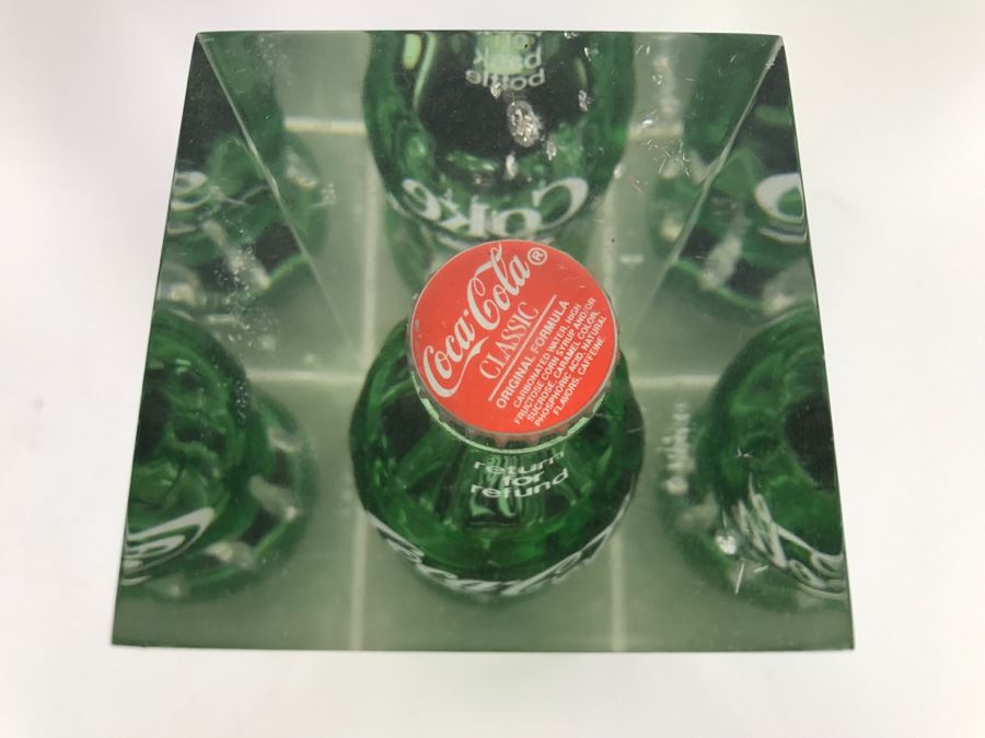 Vintage Actual Coca-Cola Glass Bottle Filled With Coke Encapsulated In Acrylic Display [Photo 5]