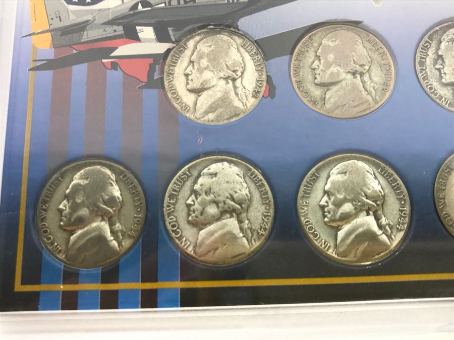 World War II Penny And Silver Nickel Collection The Morgan Mint Nickels Are 35% Pure Silver [Photo 9]