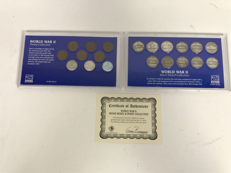 World War II Penny And Silver Nickel Collection The Morgan Mint Nickels Are 35% Pure Silver [Photo 13]