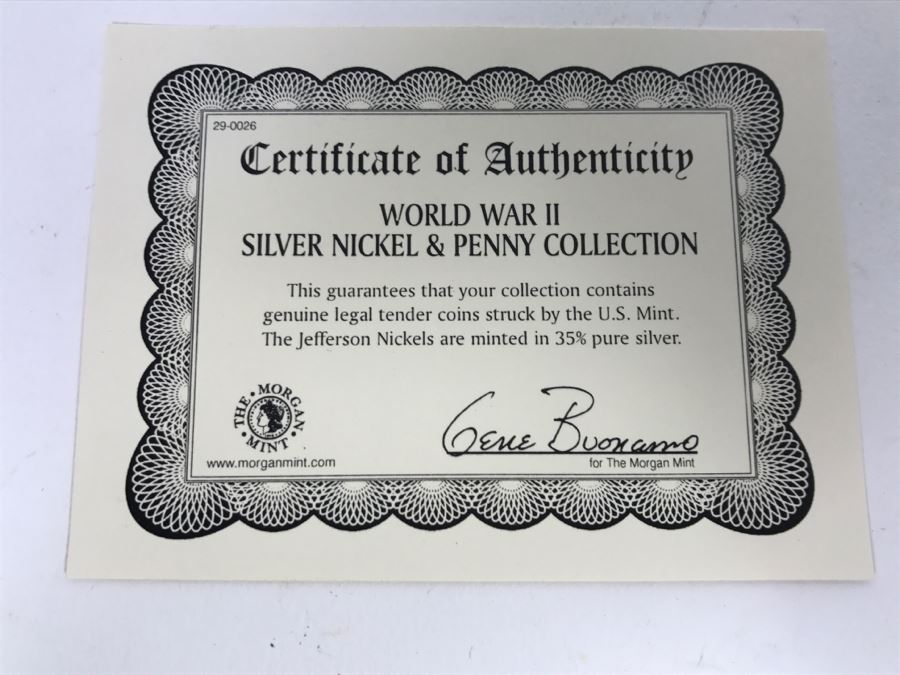 World War II Penny And Silver Nickel Collection The Morgan Mint Nickels Are 35% Pure Silver [Photo 19]