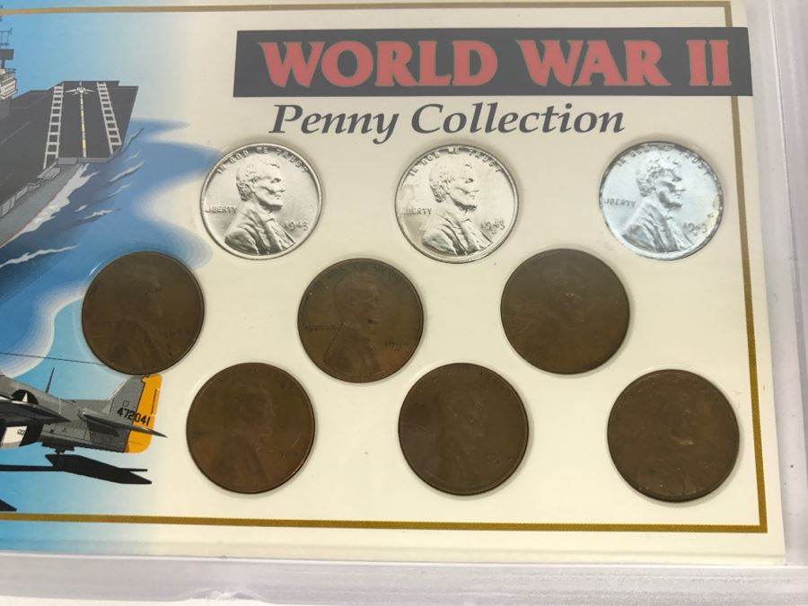World War II Penny And Silver Nickel Collection The Morgan Mint Nickels Are 35% Pure Silver [Photo 3]