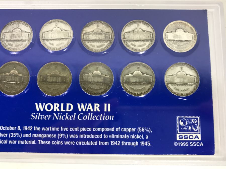 World War II Penny And Silver Nickel Collection The Morgan Mint Nickels Are 35% Pure Silver [Photo 18]