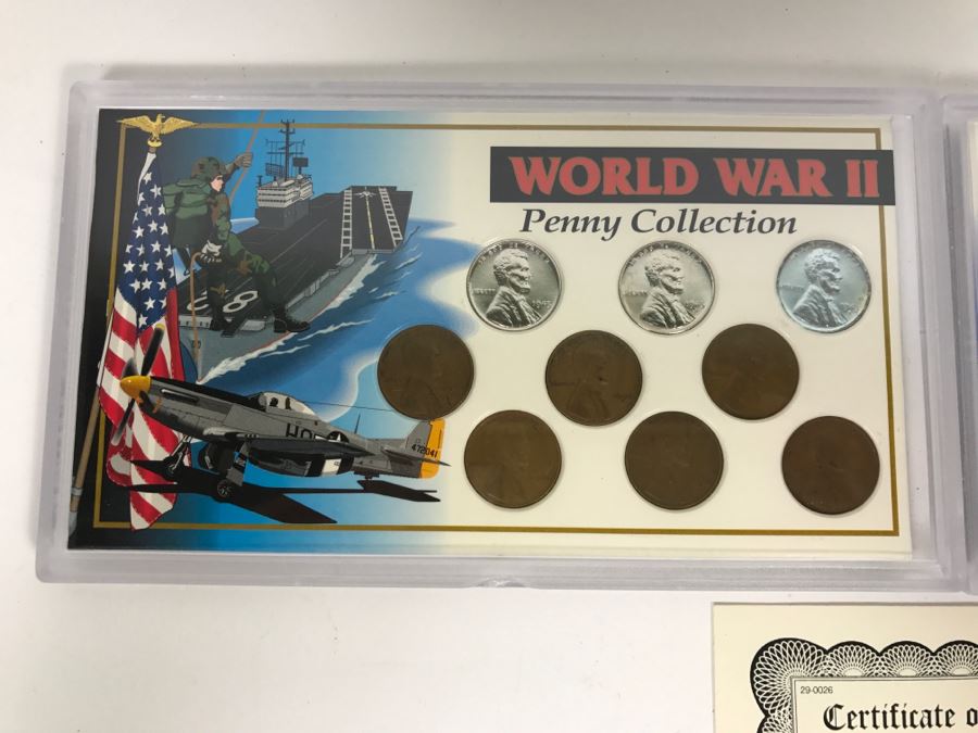 World War II Penny And Silver Nickel Collection The Morgan Mint Nickels Are 35% Pure Silver [Photo 2]