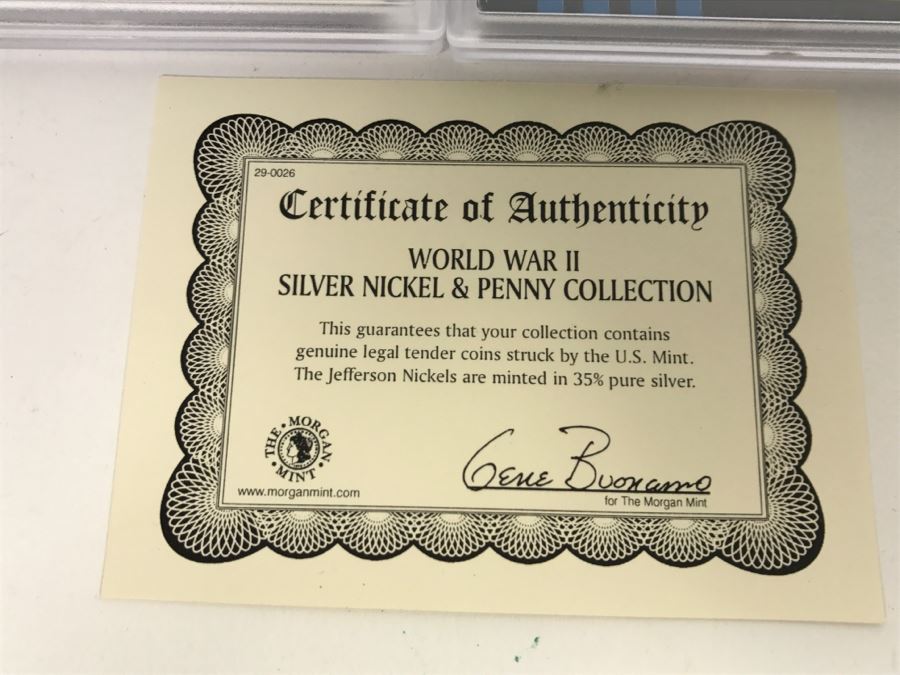 World War II Penny And Silver Nickel Collection The Morgan Mint Nickels Are 35% Pure Silver [Photo 12]