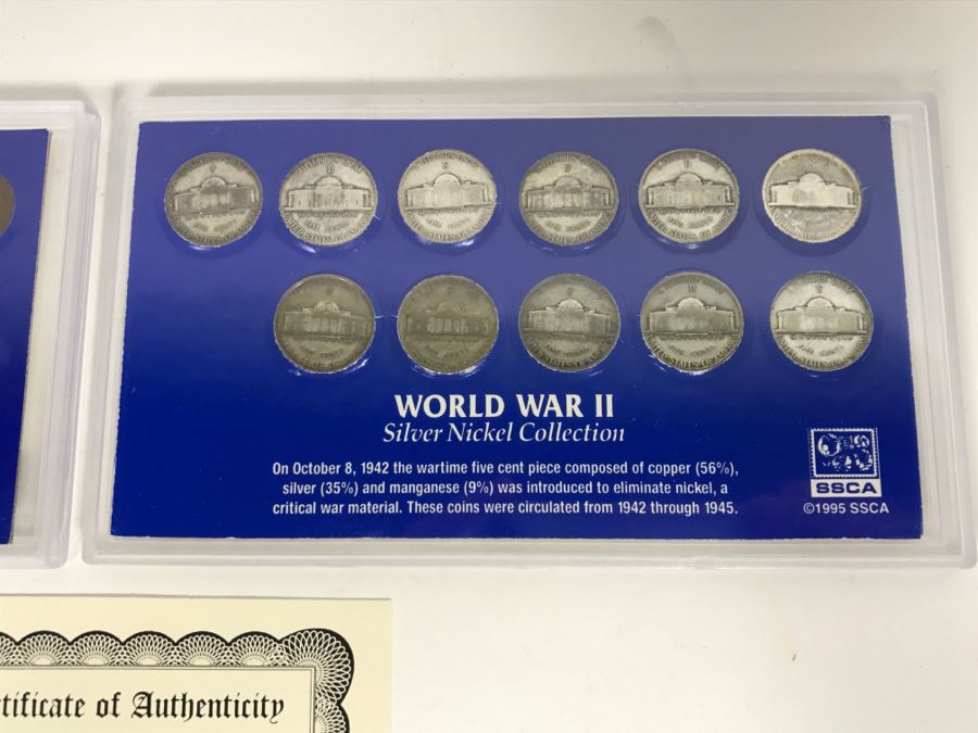 World War II Penny And Silver Nickel Collection The Morgan Mint Nickels Are 35% Pure Silver [Photo 16]