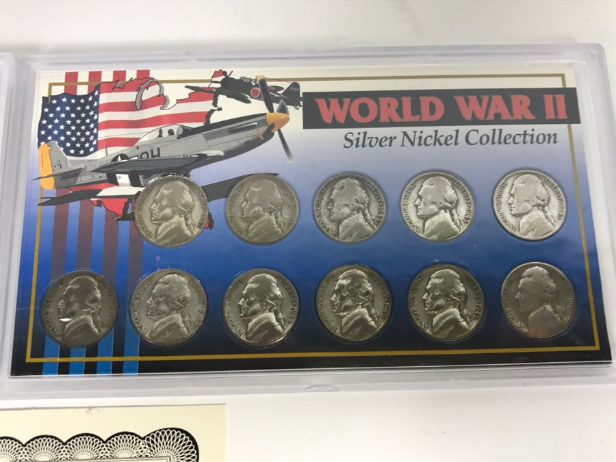 World War II Penny And Silver Nickel Collection The Morgan Mint Nickels Are 35% Pure Silver [Photo 8]