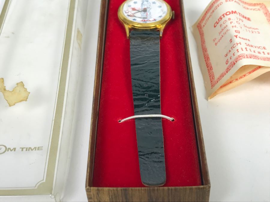 New In Box Original Vintage Spiro Agnew Watch By Custom Time [Photo 6]