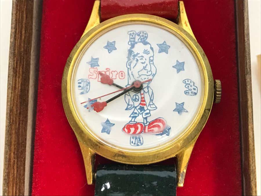 New In Box Original Vintage Spiro Agnew Watch By Custom Time [Photo 3]