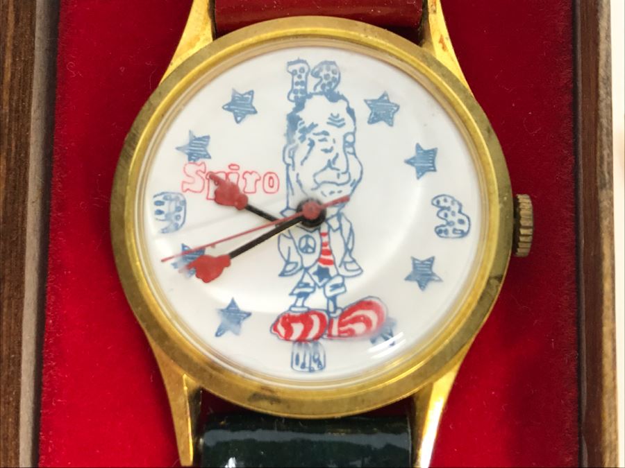 New In Box Original Vintage Spiro Agnew Watch By Custom Time [Photo 4]