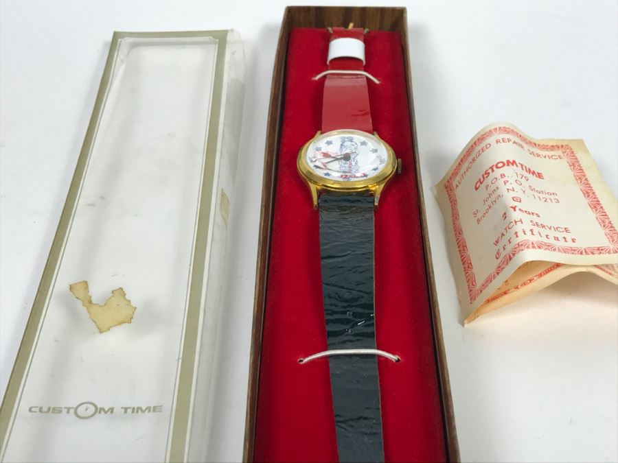 New In Box Original Vintage Spiro Agnew Watch By Custom Time [Photo 7]