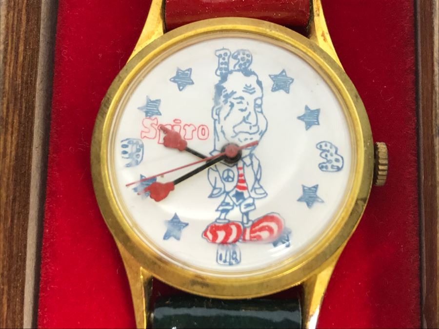 New In Box Original Vintage Spiro Agnew Watch By Custom Time [Photo 5]