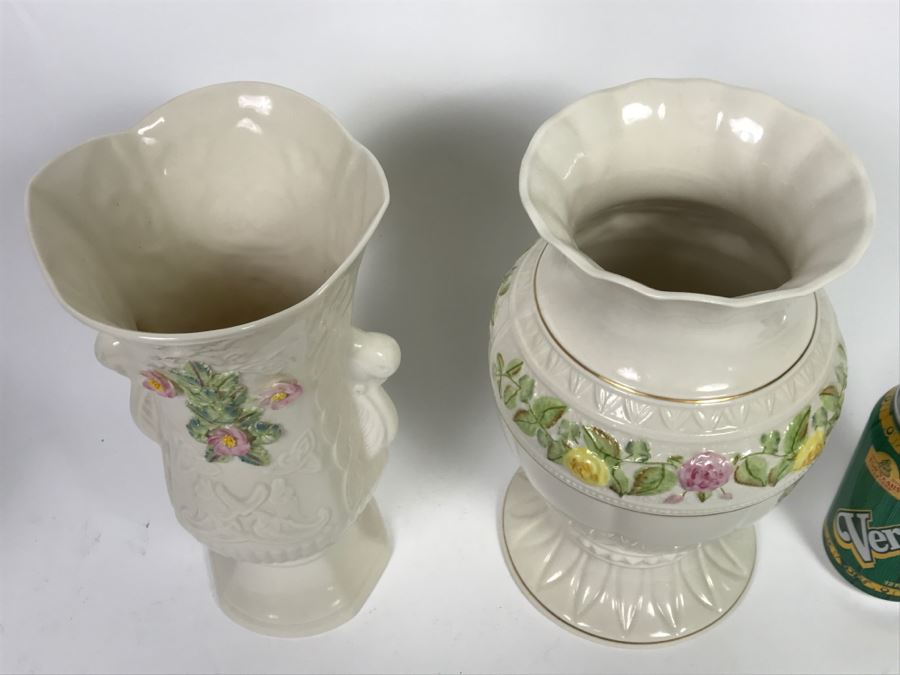 Pair Of Belleek Ireland Vases [Photo 7]