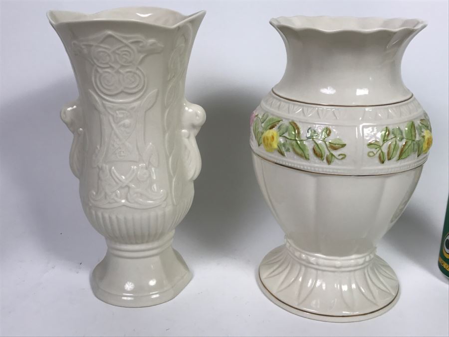 Pair Of Belleek Ireland Vases [Photo 8]