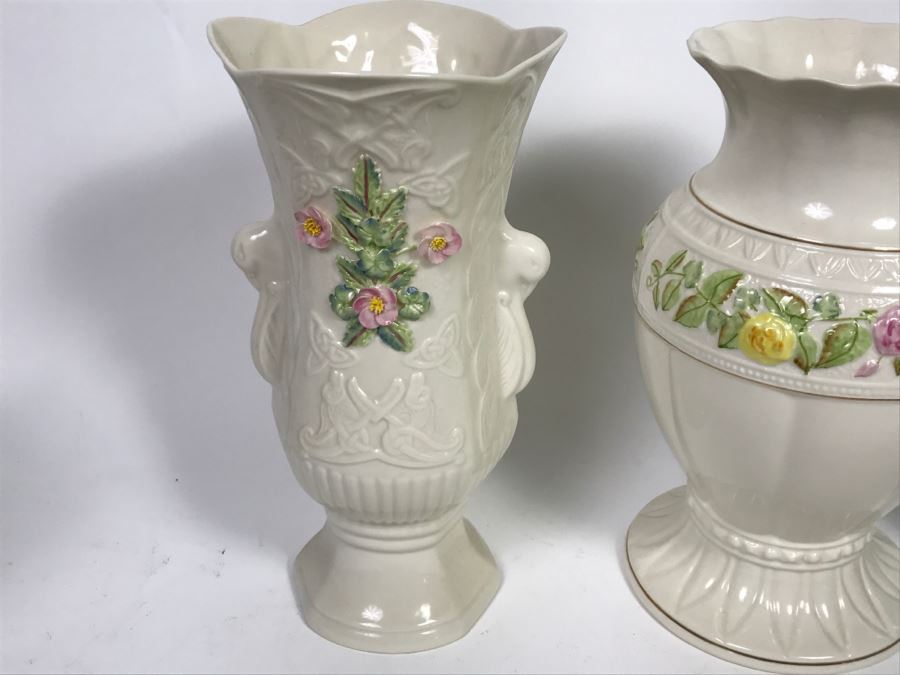 Pair Of Belleek Ireland Vases [Photo 5]