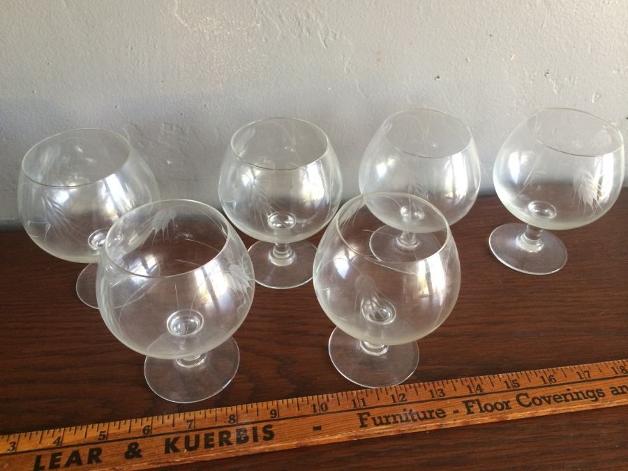Vintage Etched Wheat Glasses [Photo 2]