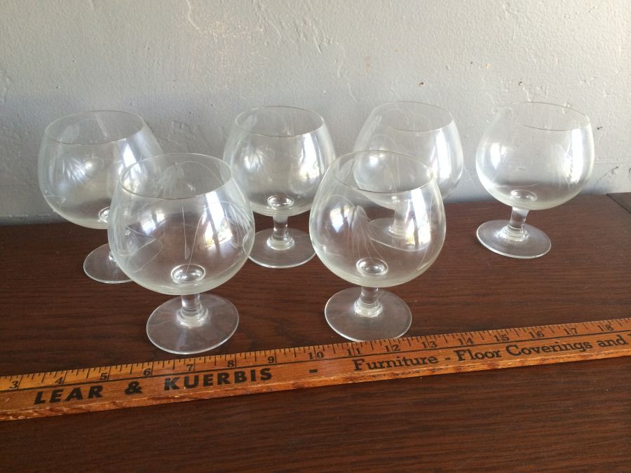 Vintage Etched Wheat Glasses