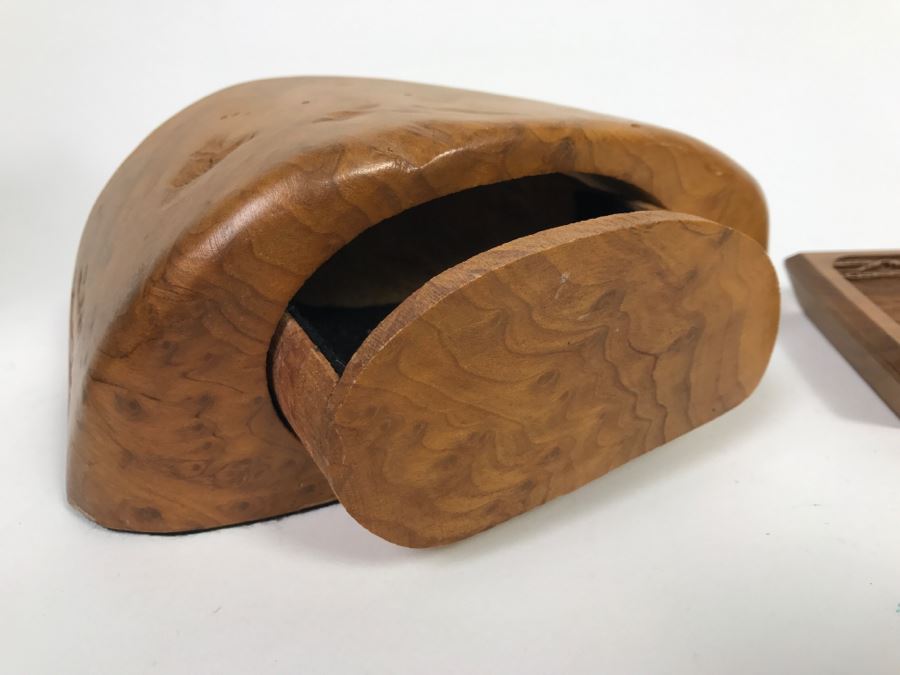 Walnut Seagull Pen Holder With Pen And Custom Walnut Wooden Box [Photo 2]