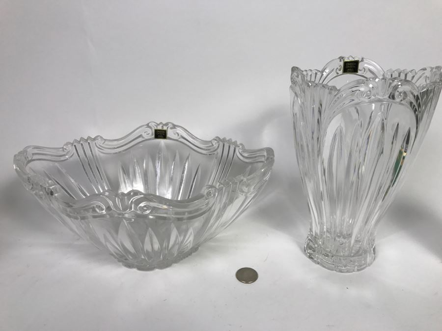 ONEIDA Crystal Vase And Bowl Made In Germany [Photo 3]