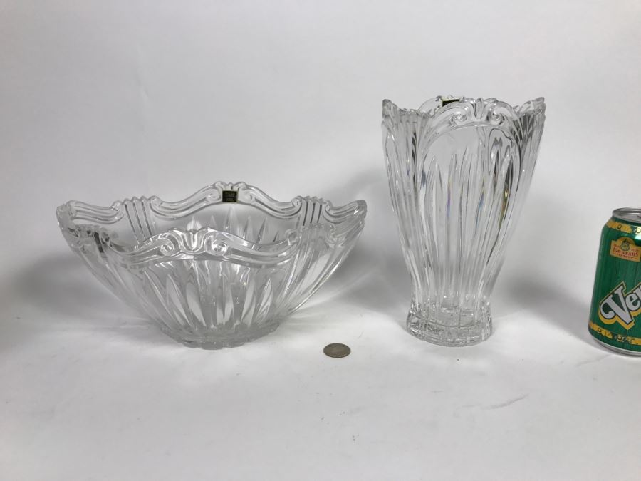 ONEIDA Crystal Vase And Bowl Made In Germany