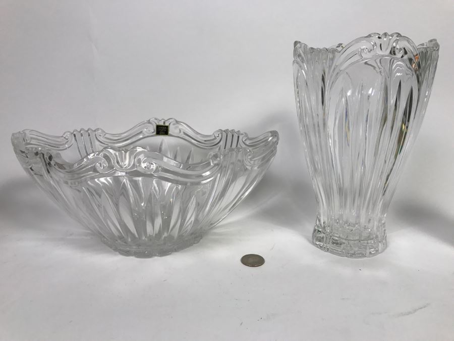 ONEIDA Crystal Vase And Bowl Made In Germany [Photo 2]