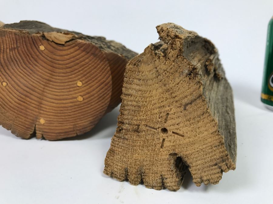 Set Of (3) Handcrafted Wooden Decorative Vases [Photo 12]