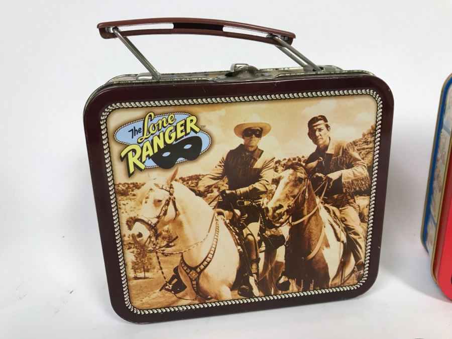 Pair Of Miniature Reproduction Metal Lunch Boxes Howdy Doody And The Lone Ranger [Photo 4]