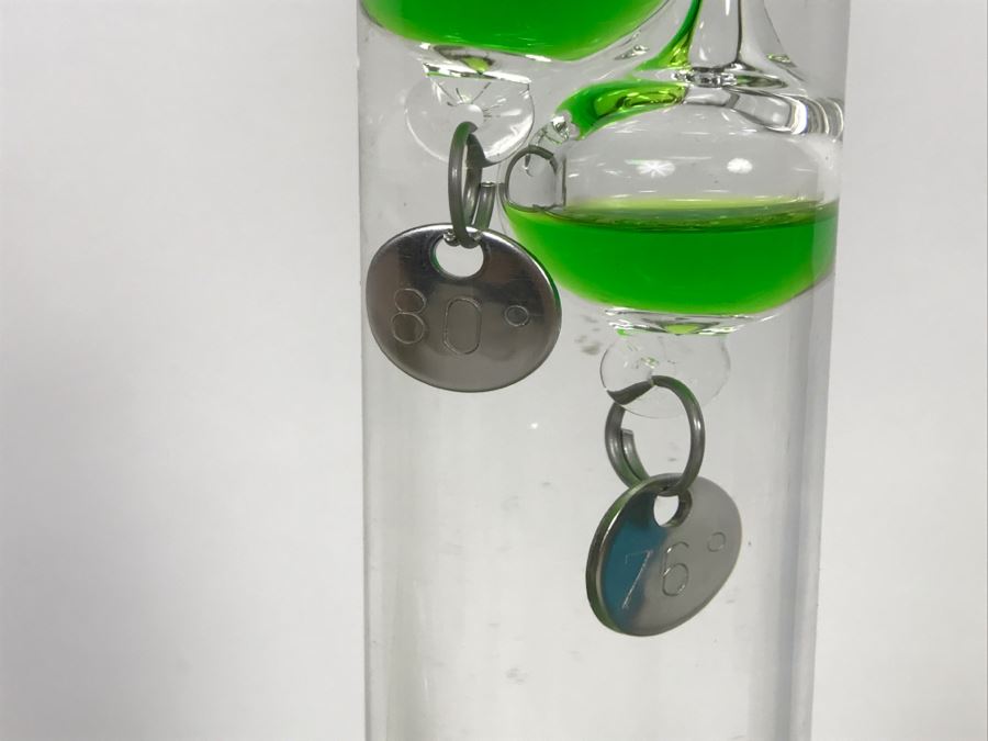 Collection Of Colored Glass Bottles, Glass Thermometer And Blue Glass Owl [Photo 5]