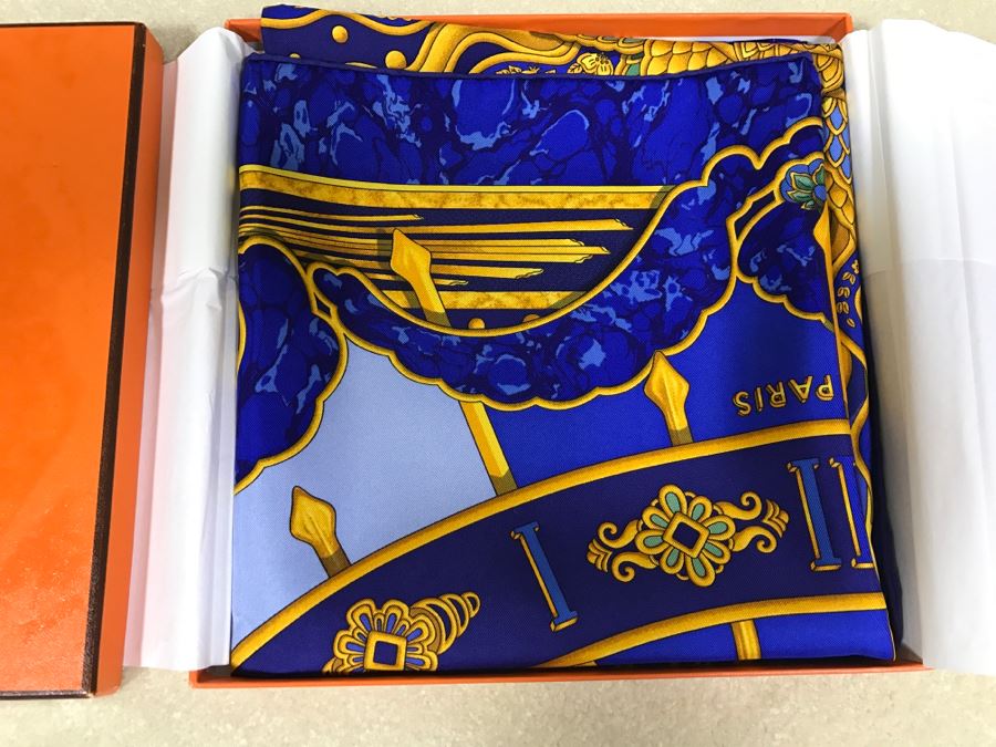 Hermès Silk Scarf 'Carpe Diem' With Box Hermes  [Photo 10]