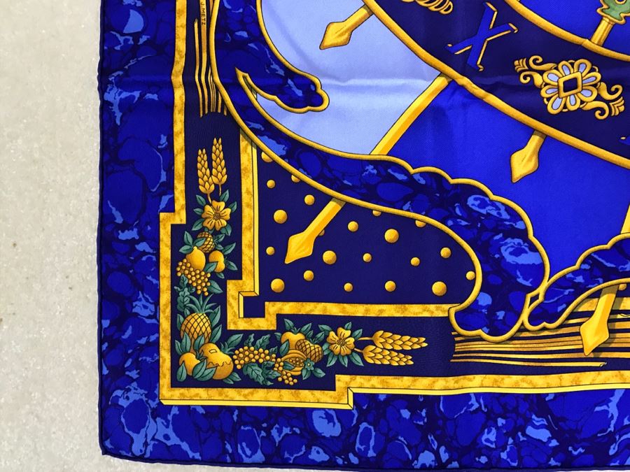 Hermès Silk Scarf 'Carpe Diem' With Box Hermes  [Photo 19]