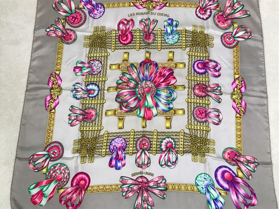 Hermès Silk Scarf 'Les Rubans Du Cheval' Hermes  [Photo 2]