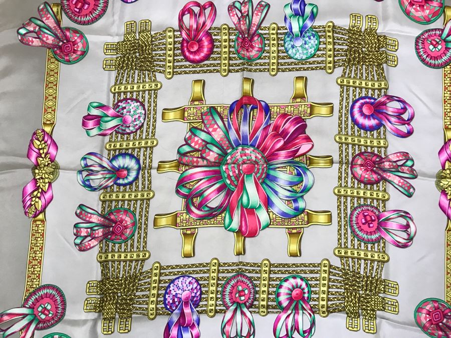 Hermès Silk Scarf 'Les Rubans Du Cheval' Hermes  [Photo 7]